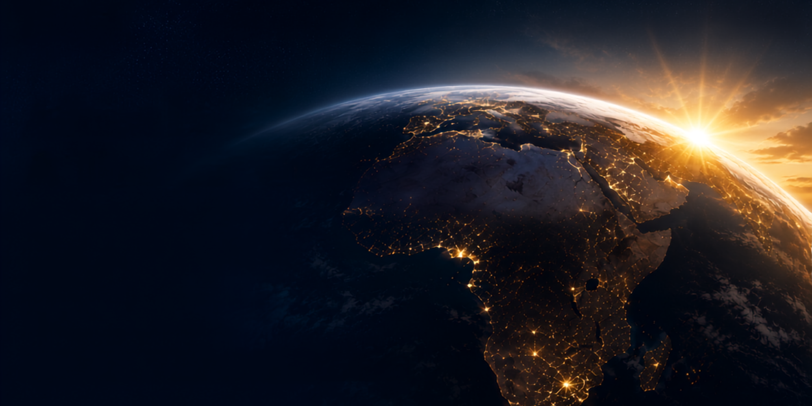 Africa illuminated from space